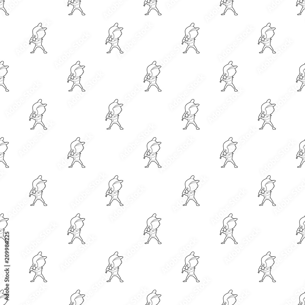 Poster waving player pattern vector seamless repeating for any web design