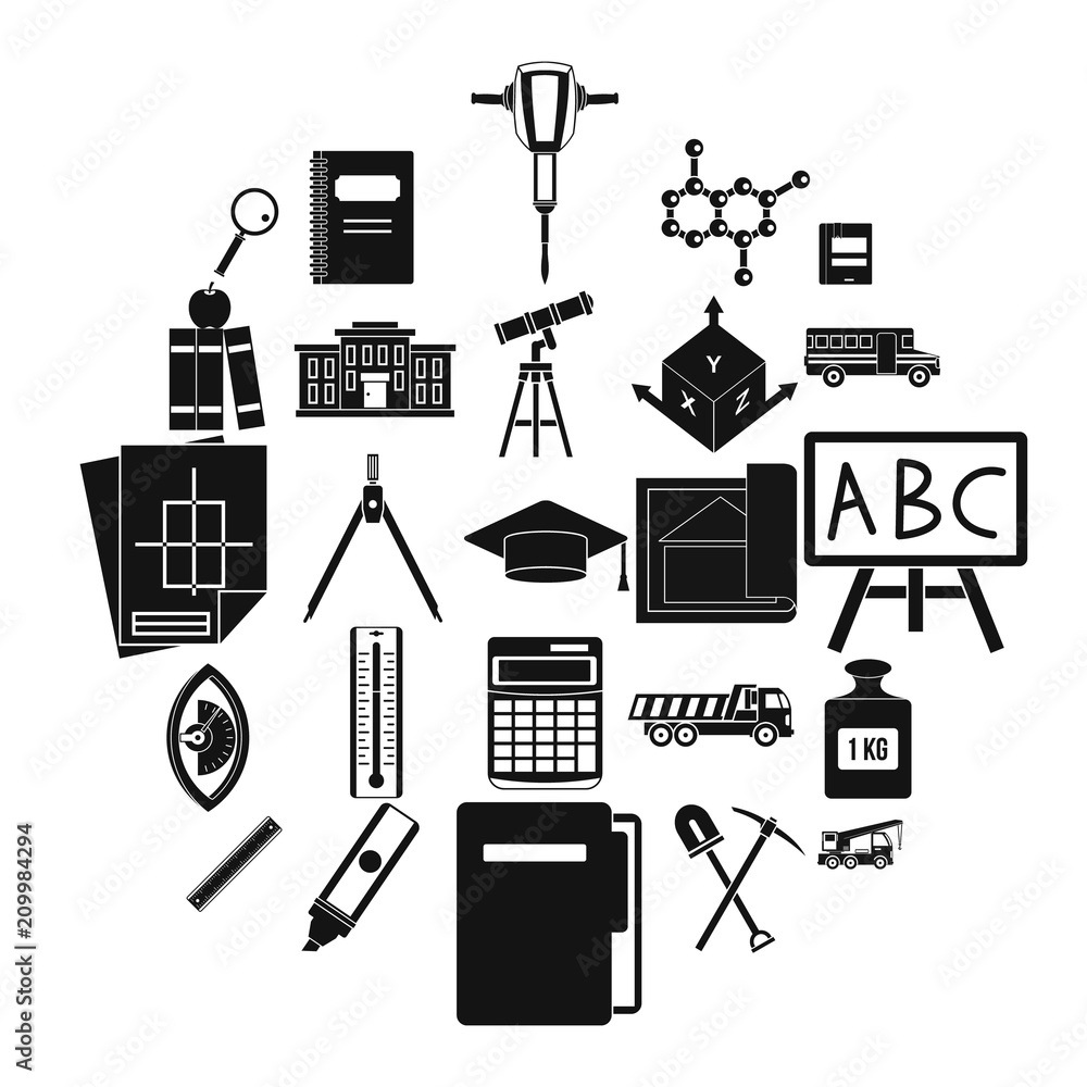 Poster denominator icons set. simple set of 25 denominator vector icons for web isolated on white backgroun
