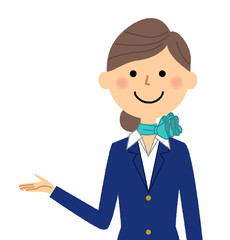 制服の女性　説明