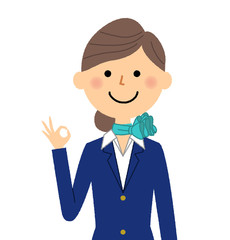 制服の女性　OK