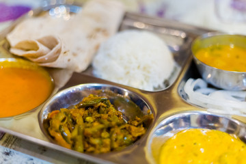Indian vegetarian food selection Bangkok