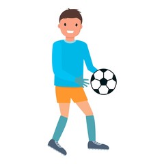 Goalkeeper ball out icon. Flat illustration of goalkeeper ball out vector icon for web design