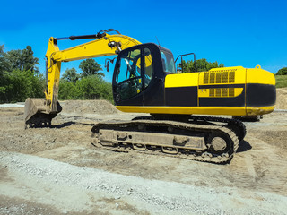Obraz premium operating construction equipment, working machinery