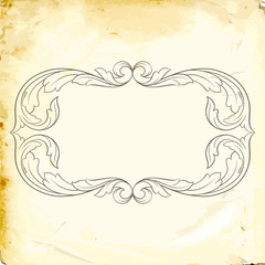 Vector baroque of vintage elements for design. 
