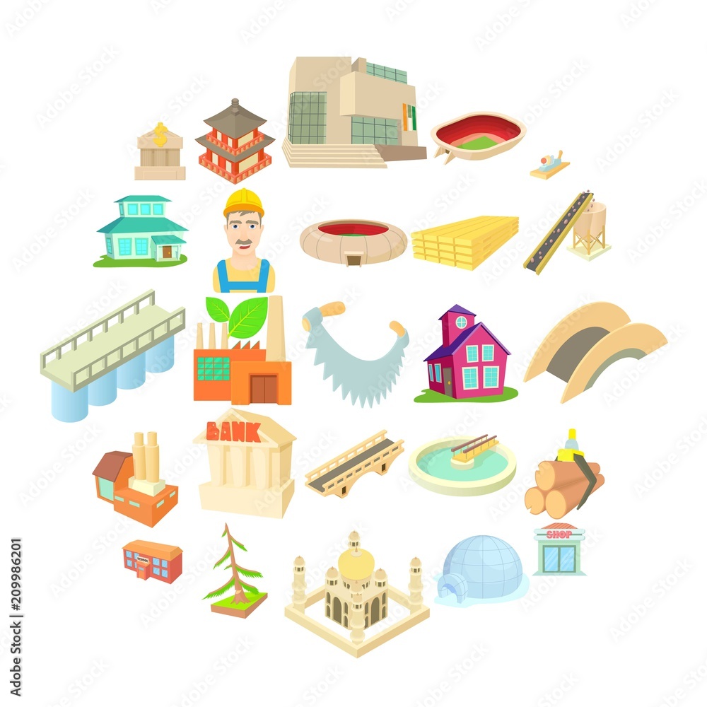 Poster entity icons set. cartoon set of 25 entity vector icons for web isolated on white background
