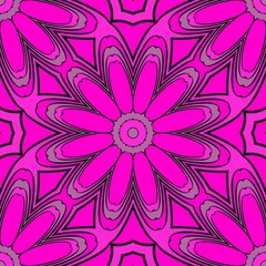 Art deco floral pattern of geometric elements. seamless pattern. Vector illustration. design for printing, presentation, textile industry.