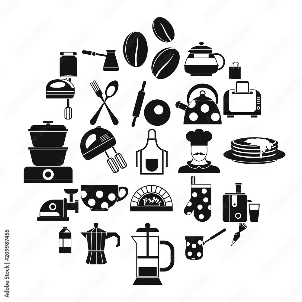 Poster delicate meat icons set. simple set of 25 delicate meat vector icons for web isolated on white backg