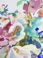 abstract watercolor hand painting background