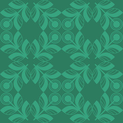 Seamless background with decorative leaves. Flower mosaic. Textile rapport.