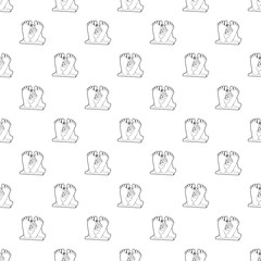 Dead body pattern vector seamless repeating for any web design