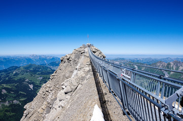 The Walk to the Peak in the Blue Sky.