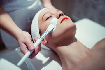 Cosmetic and massage treatment at wellbeing saloon