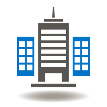 Building Apartment Skyscraper Tower Architecture Icon Vector. Business Build Illustration. Infrastructure Construction Logo Symbol.