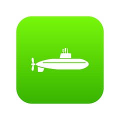 Large submarine icon. Simple illustration of large submarine vector icon for web.