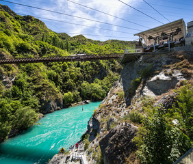 Bungy jumping at Kawarau bungy centre