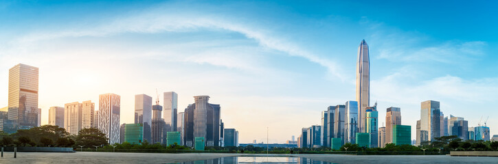 Beautiful modern city skyline panorama in Shenzhen,China