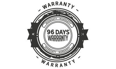 Fototapeta na wymiar 96 days warranty icon vintage rubber stamp guarantee