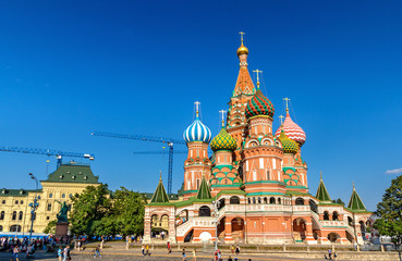 Obraz premium Saint Basil Cathedral in Red Square of Moscow