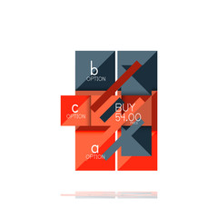 Square option infographic banner. Data and information visualization, geometric design