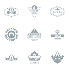Fototapeta na wymiar Alpine logo set. Simple set of 9 alpine vector logo for web isolated on white background