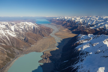 Tasman Valley von oben - Südinsel von Neuseeland