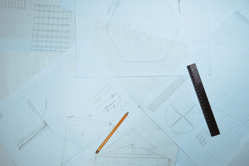 drawing on the table