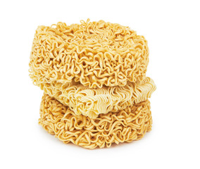 instant noodles on a white background