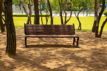 Park bench made of iron