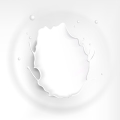 Splash milk background with ripple effect. Splash of white liquid for the design of advertising labels