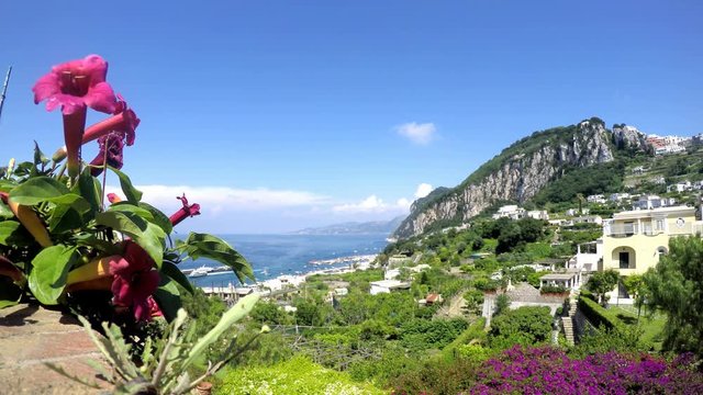 panoramic view of Capri island