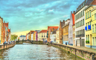 Fototapeta premium Traditional houses in Bruges, Belgium