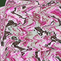 Kaleidoscopic zigzag ornamental in pink and white