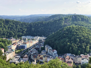 Aerial view of Karlovy Vary, Czech Republic
