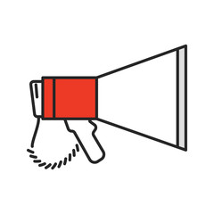 Megaphone color icon