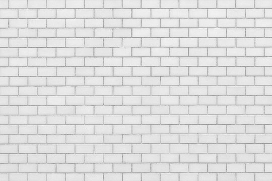 White brick stone wall pattern and seamless background