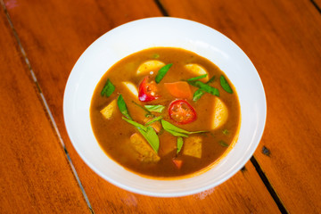 Thai vegan panang curry tofu