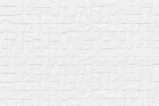 Modern white stone tile wall background and pattern