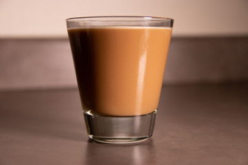 Glass of Cold Coffee with Milk
