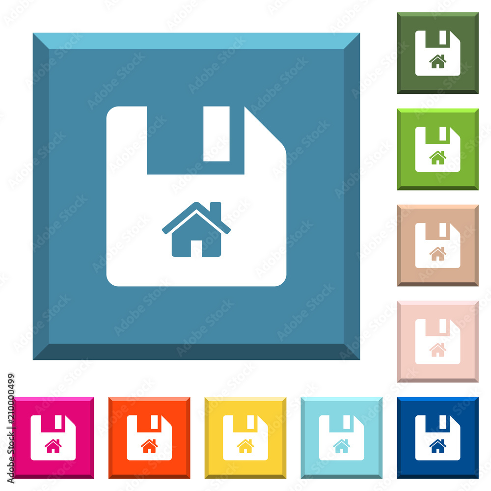 Poster start file white icons on edged square buttons