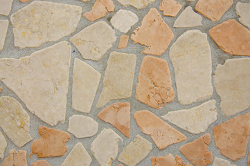 Fragment of a wall from a chipped stone