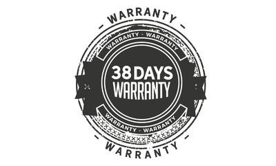 Fototapeta premium 38 days warranty icon vintage rubber stamp guarantee