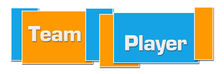 Team Player Blue Orange Boxes Horizontal 