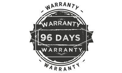 96 days warranty icon vintage rubber stamp guarantee
