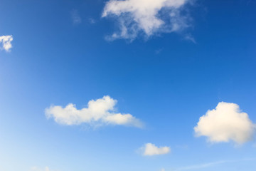 Beautiful white clouds and blue sky background, The blue sky with white cumulus clouds, Beautiful cirrus clouds against the blue sky, soft clouds with day light on color blue sky,