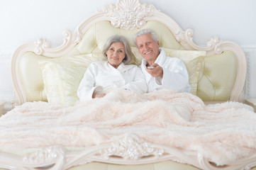Obraz na płótnie Canvas happy Senior couple posing