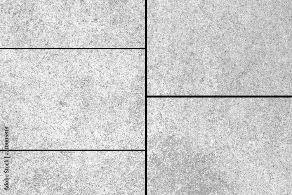 Poster White stone floor tile pattern and seamless background