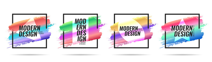 Frame for the title in a modern style for hipsters. Elements for the design of banners, leaflets, flyers, posters, brochures, gift cards. Vector illustration