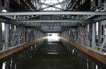 Obraz premium Schiffshebewerk Niederfinow seit 1936