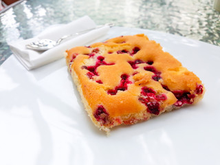Cranberry Cookie on white plate.