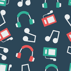 Pattern with musical instruments